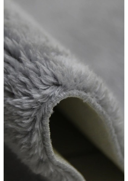 Banyo Paspas Takımı Gri Peluş Post Halı Klozet 2 Li Takımı 80X120 ve 80X60 modelleri