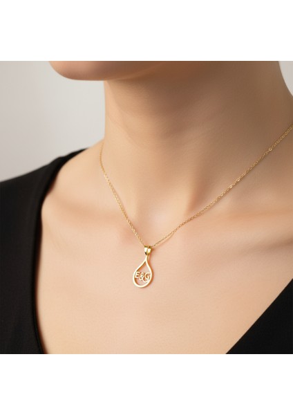 14 Ayar Altın Kolye Ucu E&g GM11156 0.5 gr