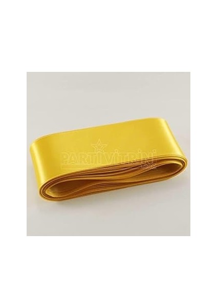(Altın) Saten Kurdela 6 Cm. x 10 Metre