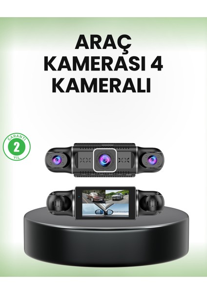 Gps’li 4 Kameralı Araç Iç Dış Kayıt Sistemi 1080P Wifi Destekli