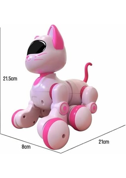 Oyuncak 30 Fonksiyonlu Uzaktan Kumandalı Şarjlı Sesli Işıklı Dokunma Algılama Programlama Kedi ve Köpek (Kedi) modelleri