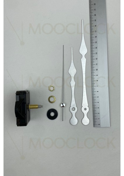 Sessiz Duvar Saati Mekanizması, 22 mm Şaft, Akrep, Yelkovan, Saniye, Metal fiyatları