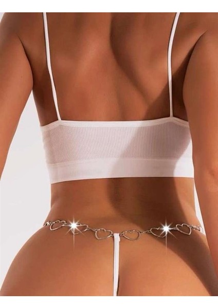 Arias Closet Zincir Kalp Detaylı Fantezi Beyaz String Tanga fiyatları