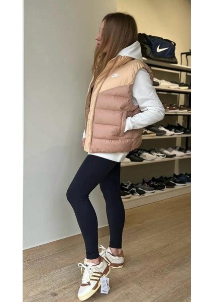 Sportswear Therma Fit Kadın Krem Günlük Yelek modelleri