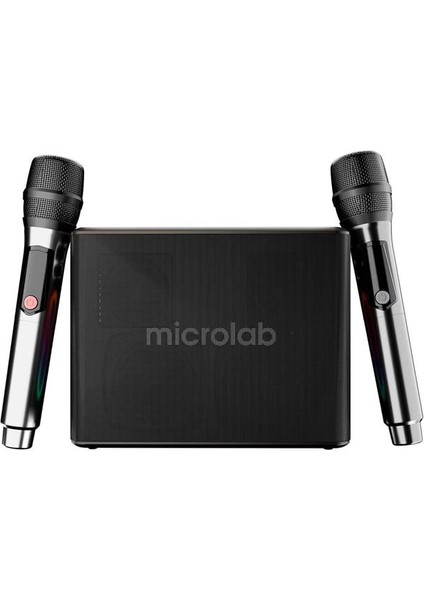 M60 Vega 100W Rgb 2 Adet Kablosuz Mikrofonlu Bluetooth Karaoke Hoparlör (15.000MAH Batarya)