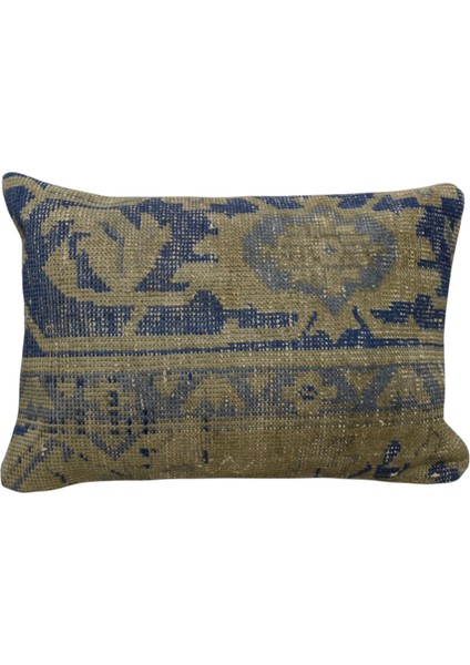 Vintage El Dokuma Dekoratif Halı Kırlent Yastık Kılıfı 6659