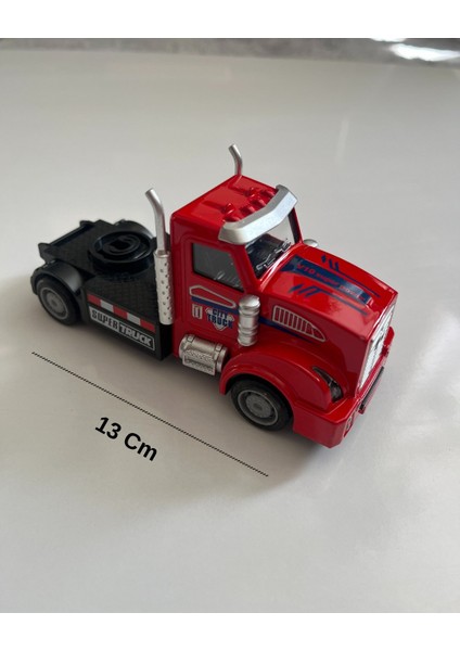 Metal Çek Bırak Tır Kafası Araba 13X5 cm Kırmızı fiyatları