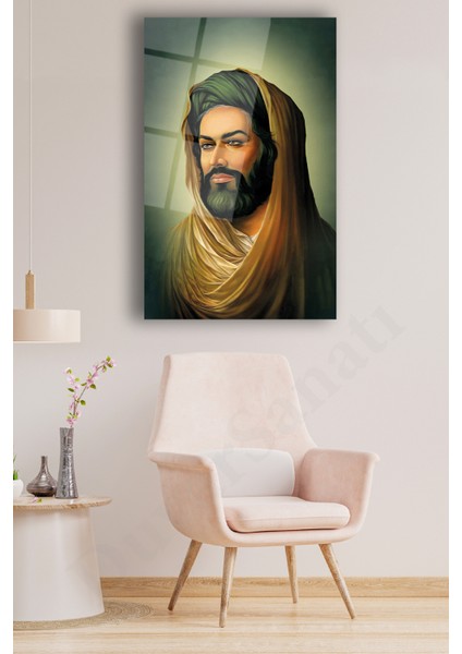 Hz. Ali Cam Tablo Dini Islami Ev Ofis Salon Dekorasyonu Büyük Tablo Dekor modelleri