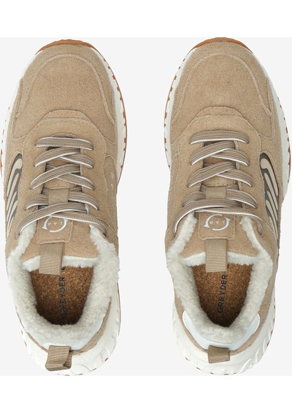 Greyder LAB Kadın Bej Hakiki Deri Spor Ayakkabı 5K2CA45380