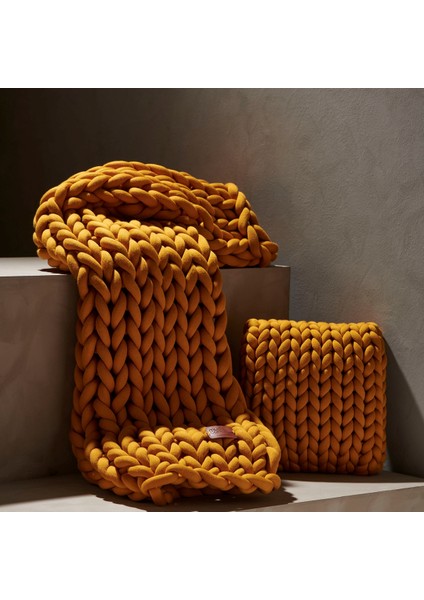 Abella Koltuk Şalı Hardal 120X180