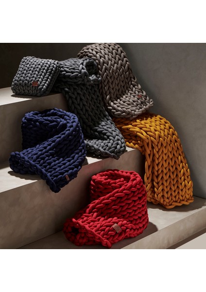 Abella Koltuk Şalı Hardal 120X180