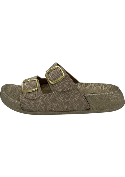 Kadın Ortopedik Taban Altın Desenli Rahat Günlük Kullanım ve Plaj Terliği fiyatları