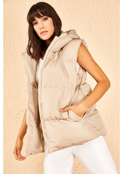 Kadın Kapüşonlu Şişme Yelek fiyatları