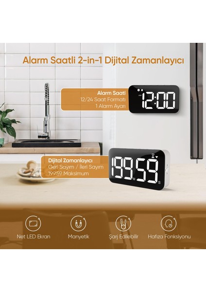 2 Adet Sınav Saati 199 Dakika ve 59 Saniyeden Geri Sayım Öğrenci Saati Deneme Çalışma Saati dijital sınav saati indirimleri