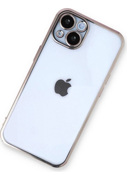iPhone 14 Kılıf Lensli Silikon - Gold modelleri