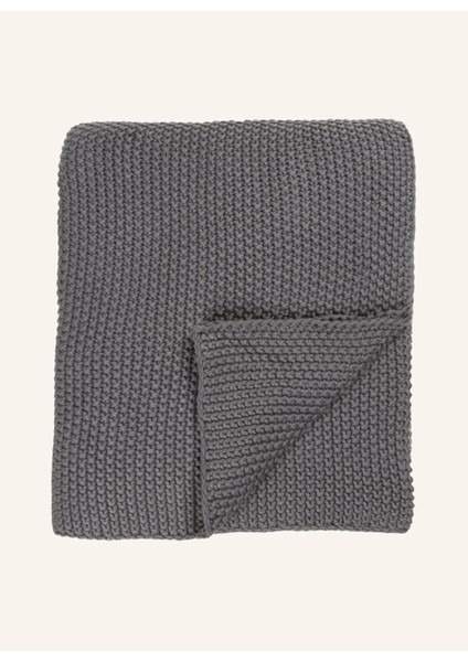Nordic Knit Pamuk Battaniye 130X170 cm Deri Detaylı Kalın Örgü Tasarım fiyatları