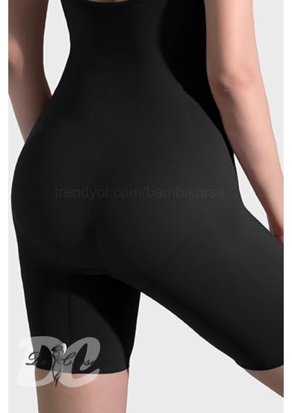 Siyah Tam Boy Toparlayıcı Korse, Göbek, Basen ve Baldır Şekillendirici fiyatları