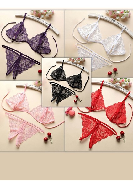 Kadın Dantelli Sütyen Külot Takımı 5'li Set