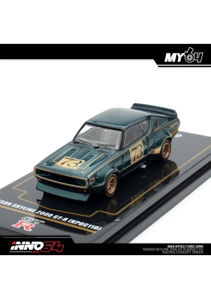 Inno 1/64 Nissan Skyline 2000 Gt-R (KPGC110) Racing Concept Green fiyatları