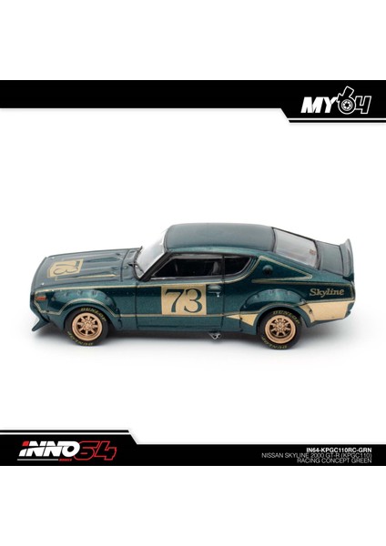 Inno 1/64 Nissan Skyline 2000 Gt-R (KPGC110) Racing Concept Green modelleri