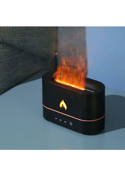 Alev Efektli Ultrasonik Hava Nemlendirici – Sessiz, Otomatik Kapanma, LED Işıklı Aroma Difüzör fiyatları