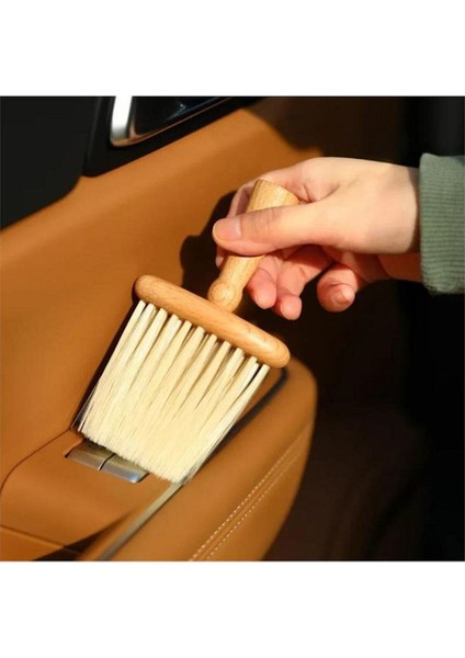 Araba Için Ahşap Saplı Yumuşak Kıl Fırça Detaylı Toz Alma Temizleme Fırçası modelleri