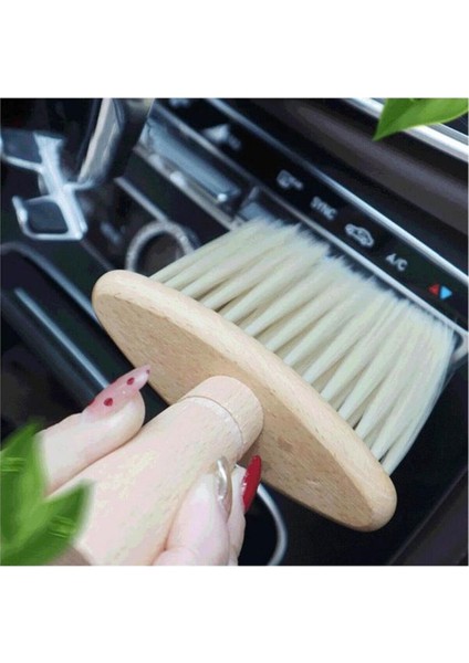 Araba Için Ahşap Saplı Yumuşak Kıl Fırça Detaylı Toz Alma Temizleme Fırçası fırsatları