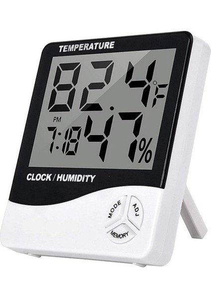 Akıllı Dijital Nem Sıcaklık Ölçer Termometre Masa Saati Fonksiyonel Ev Oda Ortam Dijital Sensörlü fırsatları
