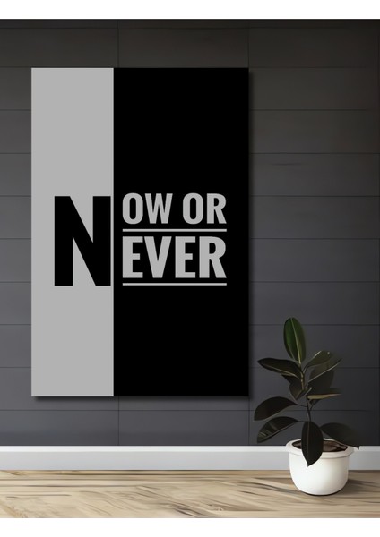 Dekoratif Ahşap Kare Şimdi Ya Da Asla Tablosu Ev/ofis/işyeri/salon/mutfak/banyo Tablo