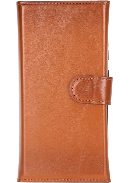 Samsung Galaxy S25 Ultra Uyumlu, Hakiki Deri, El Yapımı, Cüzdanlı Kılıf, Gölgeli Taba fırsatları