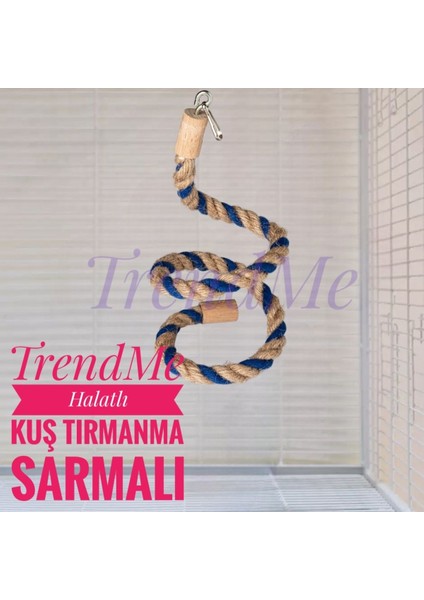 Trendme Esnek Renkli Kuş Tırmanma Oyuncağı ( Mavi )