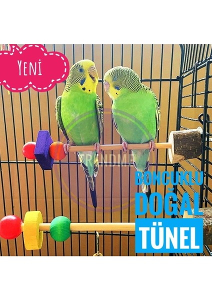 Trendme Doğal Boncuklu Kuş Tüneği 2 Adet