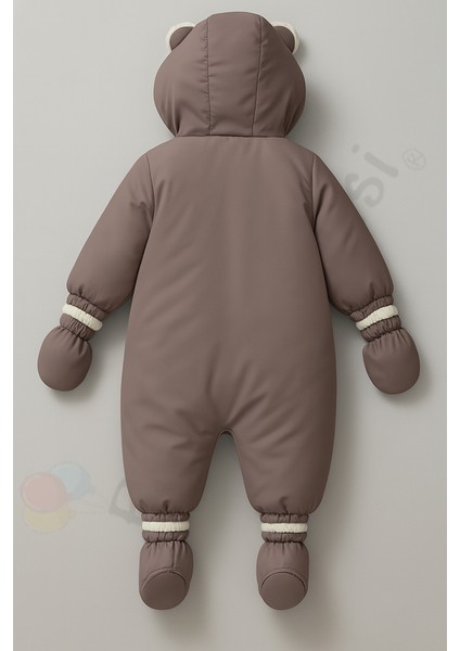 Yeni Içi Peluş Patikli Eldivenli Kapüşonlu Kar Kışlık Çocuk Erkek Bebek Astronot Tulum Kozmonot Mont modelleri