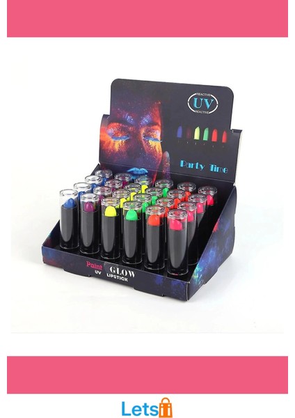 Karanlıkta Parlayan Neon Ruj 6 Renkli Set indirimleri