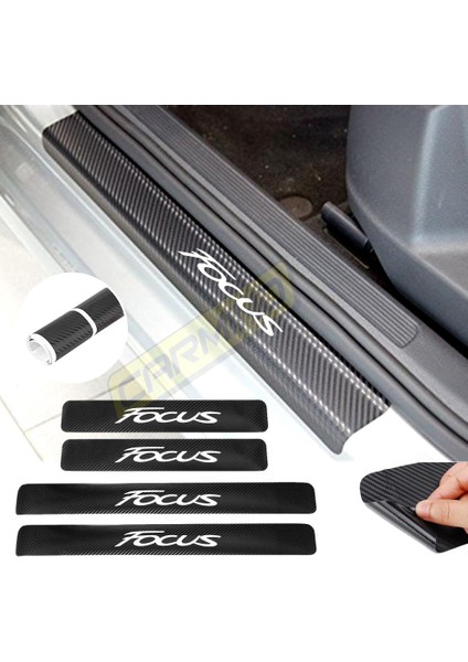 Ford Focus Karbon Kapı Eşiği Oto Sticker 4 Adet