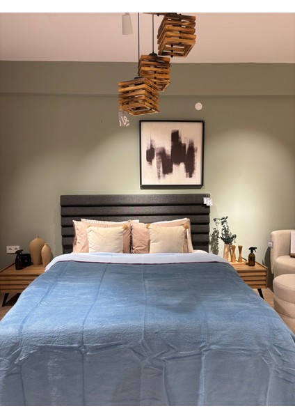 Bohemhouse Çift Taraflı Iki Renk Düz Pamuklu Kalın Yumuşak Battal Boy Battaniye 2000GR 200X220CM modelleri