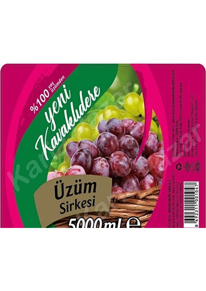 Kavaklıdere Üzüm Sirkesi 5 Lt x 2 Adet | Turşuluk ve Salatalık Doğal Sirke Seti fırsatları
