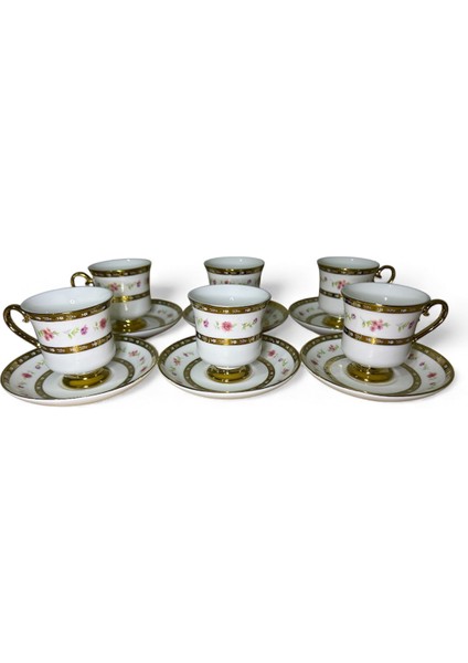 Porselen Ayaklı Fincan Takımı 6lı 90 cc (RSY-238) fırsatları