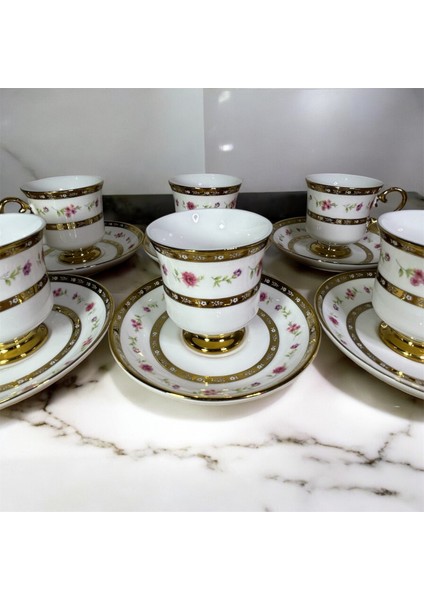 Porselen Ayaklı Fincan Takımı 6lı 90 cc (RSY-238) indirimleri