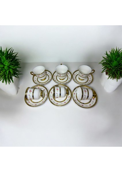 Porselen Ayaklı Fincan Takımı 6lı 90 cc (RSY-238)