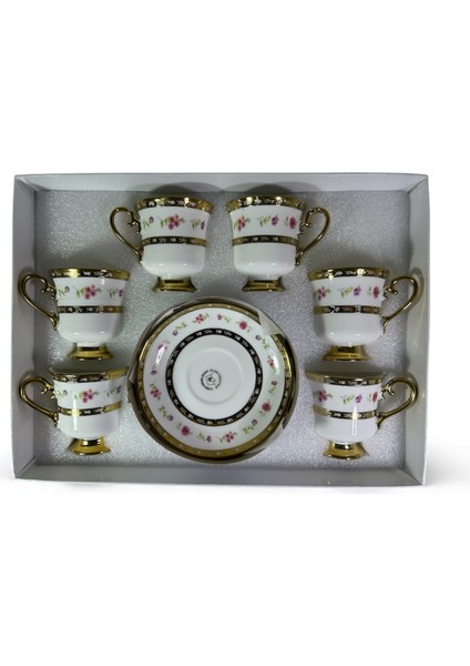 Porselen Ayaklı Fincan Takımı 6lı 90 cc (RSY-238)