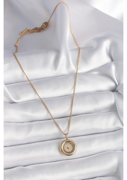 316L Çelik Gold Renk Zincir Gold Altın Model Kadın Kolye fiyatları
