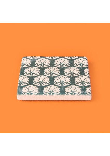 Kitchen Beyaz Çiçekli Taş Bardak Altlığı - Renkli - 10X10 cm modelleri
