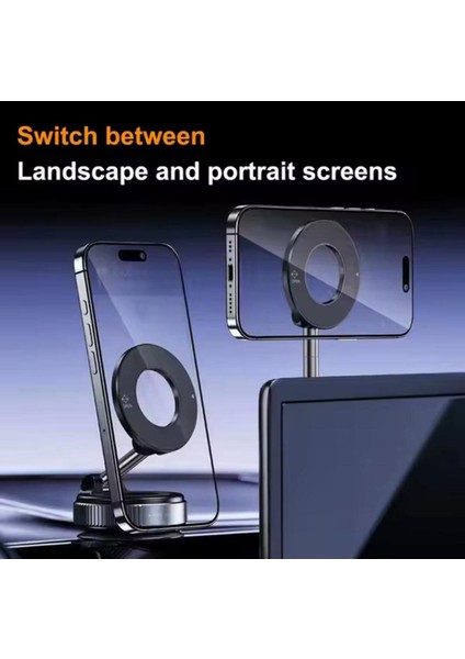 Manyetik Vakumlu Araç Içi Telefon Tutucu - 360 Derece Dönebilen Ayaklı