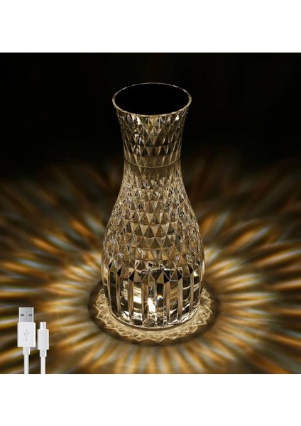 Kristal Masa Lambası Rgb Renk Değiştiren Gece Lambası 16 Renk ve 4 Mod Dokunmatik Kontrol fırsatları