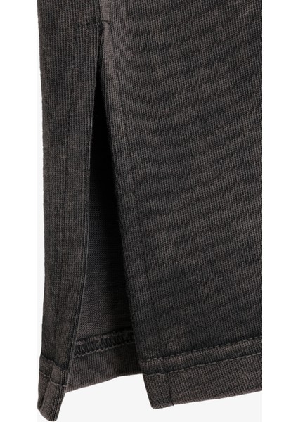 Yıkamalı Paris Baskılı Oversize Tişört Antrasit fırsatları