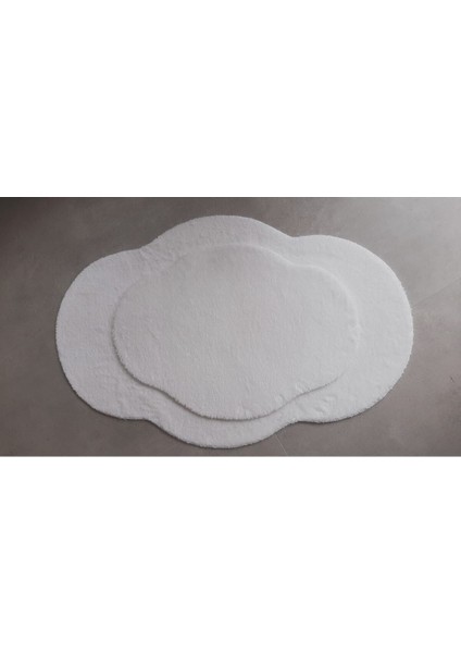Beyaz Banyo Halısı Peluş Post Halı Klozet 2 Li Takımı 80X120 + 80X60 fiyatları