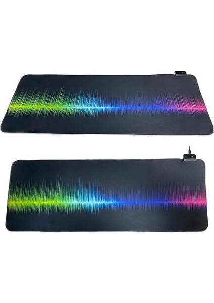 80X30CM Büyük Boy Xxl Resimli Desenli Mousepad Rgb LED Işıklı Gaming Gamer Oyuncu Mouse Pad (Frekans) fiyatları
