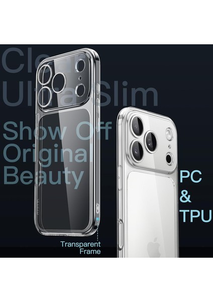 iPhone 17 Pro Max Uyumlu Şeffaf Kılıf Kamera Korumalı Kılıf Ince Kılıf Silikon Kılıf - Şeffaf fiyatları