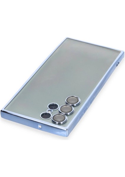 Samsung Galaxy S22 Ultra Kılıf Lensli Silikon - Açık Mavi modelleri